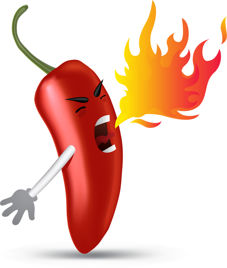 A burning spicy jalapeno